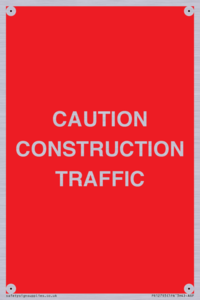 CAUTION CONSTRUCTION TRAFFIC